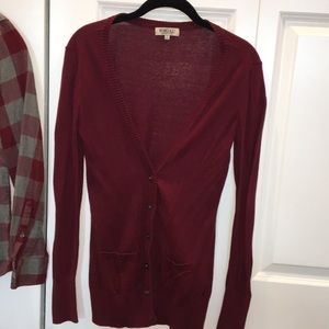 Maroon cardigan